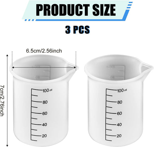3pcs Laundry Detergent Cup, Silicone Measuring Cup with Scale Marks for Liquid Detergent