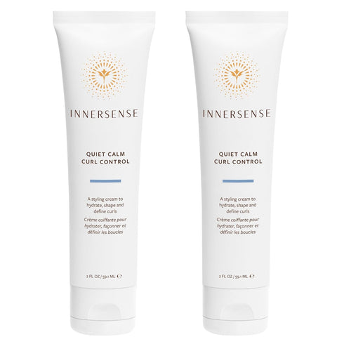 INNERSENSE Organic Beauty Quiet Calm Curl Control - Natural Smoothing, Hydrating, Light Hold | Non-Toxic, 2 Pack (2 fl