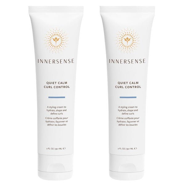 INNERSENSE Organic Beauty Quiet Calm Curl Control - Natural Smoothing, Hydrating, Light Hold | Non-Toxic, 2 Pack (2 fl
