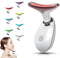 Neck Face Massager, 7 Color Facial Massager for Skin Care Routine at Home, Non-slip Design, White