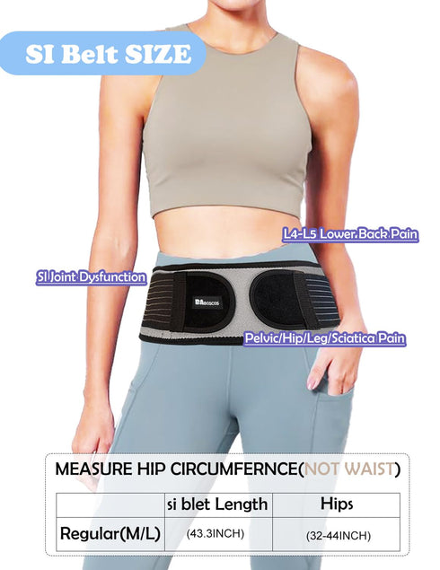 Si Belt for Women and Men with Extra Support, Lower Back Brace | Sciatica Pain Relief Devices for Sciatica Back Relief, Sciatica, Sacroiliac, Sciatic, Pelvic, Lumbar, Hip, Sacral Nerve
