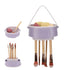 Makeup Brush Cleaner Mat, 3 in 1 Foldable Silicone Cosmetic Brush Cleaner for Cleaning and Organizer