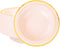 Nervure 50 Pack Pink Plastic Bowls with Gold Rim, 12oz Disposable Soup Bowls for Weddings, Parties, Everyday Use