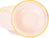 Nervure 50 Pack Pink Plastic Bowls with Gold Rim, 12oz Disposable Soup Bowls for Weddings, Parties, Everyday Use