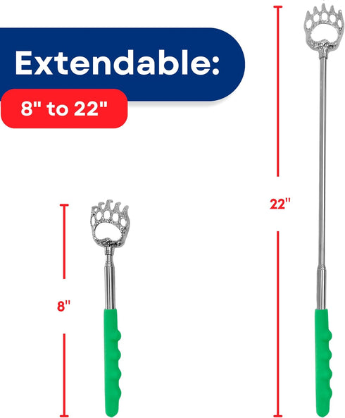 RMS 5 Pack Telescoping Back Scratcher, Extendable Telescope Back Scratchers, Black, Blue, Green, Purple, Red