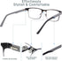 ZERPEET 2 Pack Eyestrain,1.5x Men's Progressive Multifocal Reading Glasses,Rectangle Metal Frame with Spring Hinge