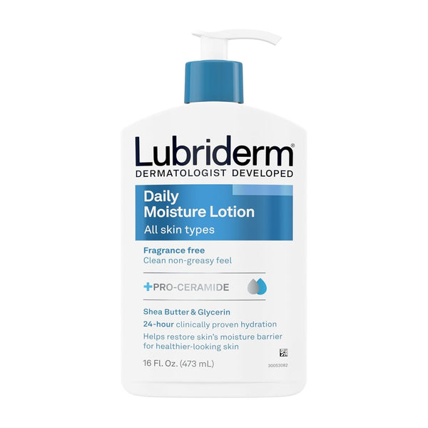 Lubriderm Daily Moisture Hydrating Unscented Body Lotion 16 fl. oz with Vitamin B5