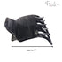 Parcelona French Paw Yoga Hair Claw Clip, Grey Black Streaks, Wide Side Slide In