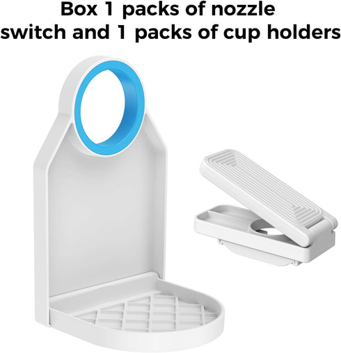 KERZEAT Nozzle Laundry Detergent Dispenser Cup Holder & Force-Saving Switch, Drip Catcher, Soap Dispenser, Room