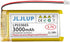 JLJLUP 3.7V Lipo Battery 3000mAh Rechargeable Lithium Polymer Batteries Pack with Wire JST1.25mm