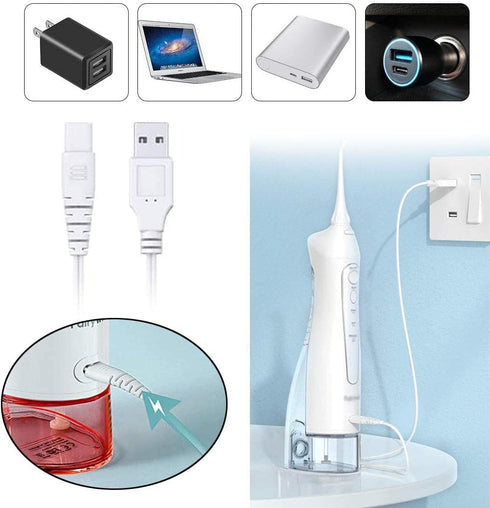 USB Charging Cable for Water Flosser, Portable Cordless Oral Irrigator Replacement Cable