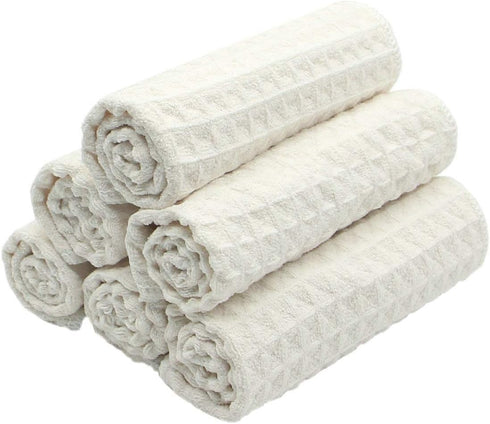 Microfiber Kitchen Cleaning Cloth, Thick Dish Rags, Waffle Weave Washcloths, Ultra Absorbent, Odor Free, 12inch x