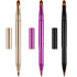 TOODOO 3 Pieces Lip Brush, Retractable Lipstick Liner Brush, Dual-ended Foundation Makeup Brush with Cap