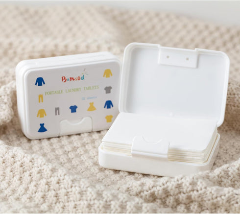 Bamsod Portable Laundry Sheets, Travel-Sized Detergent for Sink Washing, 64 Loads
