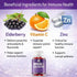 Immunity Gummies 45 Grab The Gold | Elderberry Flavor with Vitamin C & Zinc | Cold & Flu Support, Vegan, Gluten-Free |
