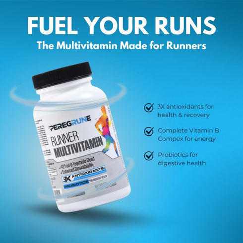 Runner Multivitamin – Engineered Vitamin with Antioxidants for Health/Running Recovery – Complete B Complex for