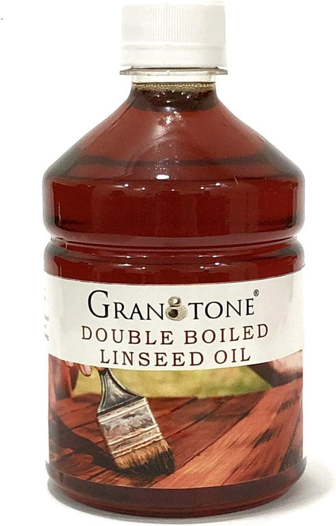GRANOTONE Double Boiled Linseed Oil | Effective Waterproof Furniture Polish Oil for Wood Finishing, 500 ML
