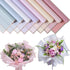 XICHEN 24 Counts Gold Edge Flower Wrapping Paper, 8 Colors, Waterproof Floral Gift Packaging