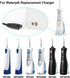 Cordless Water Flosser Charger Cord for Waterpik WP360, WP462, WP450, 3V DC 2-Prong Adapter