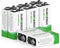 9V Batteries, 8 Pack 9 Volt Batteries, 10-Year Shelf Life for Smoke Alarms, Guitar Pedals, Microphone