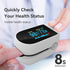 Fingertip Pulse Oximeter with Alarm, High Definition OLED Oxygen Monitor, Fast Accurate Oxymeter, Includes Batteries &