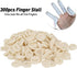 QANYEGN 300pcs Latex Finger Cots, Finger Hats Powder, Finger Condom with Non-Slip i-Static Contact Prevention, Milk