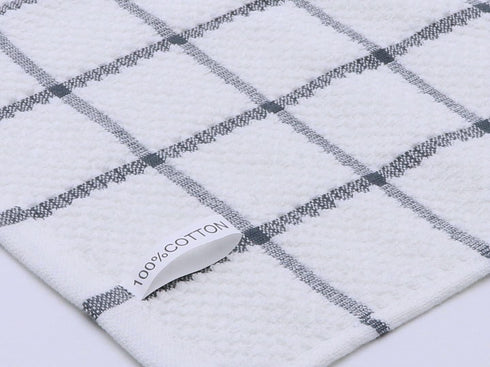 PPAXL 12 12 Inches, 8pc/Set Cotton Grid Dish Cloths, Terry Cleaning Rags, x Light and Soft, Quick Drying Dish Rags