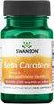 Swanson Beta-Carotene (Vitamin A) 25000 IU (7500 mcg), 100 Softgels
