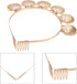 Minkissy Gold Seashell Crown Tiara with Comb, Shell Pearl Headband for Women Girls Wedding