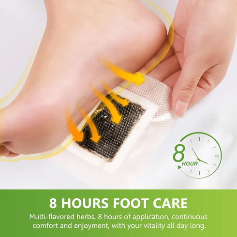 Foot Pads (30 PCS) - Deep Cleansing Foot Patch, Natural Bamboo Vinegar Ginger Powder Foot Pad for Foot Care, Adhesive