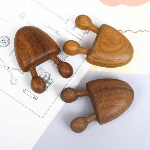 Rosojodg Yellow Natural Sandalwood Scraping Massage Tool Facial Eye Massage Tool Acupuncture Stick Wooden Massager