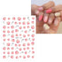 JMEOWIO 12 Sheets Fruit Nail Art Stickers Decals Self-Adhesive Strawberry Watermelon Lemon Nail Supplies