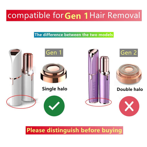 Replacement Heads For Finishing Touch Flawless Facial Hair Remover,Women Hair Removal Shaving Head First Generation (6PCS, GEN 1)