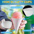 Smygoods Disposable White Paper Cone Cups, Pack of 100-4.5 oz, Eco-Friendly for Events