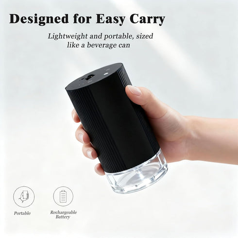 Sytem-60ml Waterless Essential Oil Car Diffuser with Color LED Voice Ambient Light,Mini and USB Cold Mist Aromatherapy