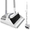 Broom with Dustpan Combo Set, 54" Long Handle Broom and Dustpan for Home, Lightweight, 180° Rotating Broom