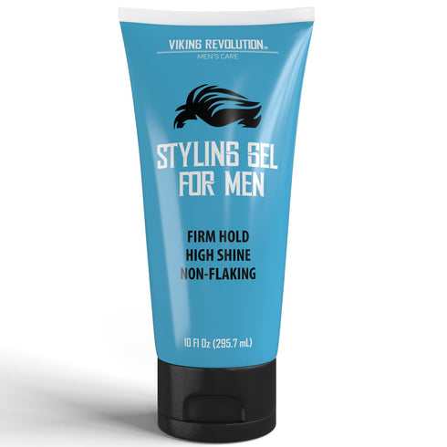Viking Revolution Hair Gel for Men, Strong Hold Clear Styling Gel, Extra Strength for Firm Hold and High Shine (10oz)
