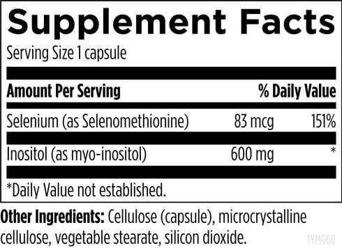 Thyrommune (60 Designs For Health - Thyroid Support Supplement with Selenium (Selenomethionine) + Myo-Inositol - Vegan