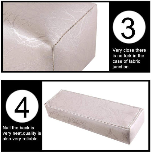 Nail Arm Rest for Acrylic Nail Art, Stripe Leather Soft Sponge Hand Rests Cushion for Manicure Care