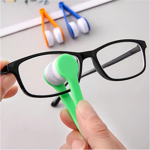 KINGVELLY 8 Pcs Mini Eyeglass Cleaner Kit, Microfiber Glasses Cleaning Clip with Soft