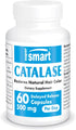 Supersmart Catalase 500mg per Day, Natural Enzyme Anti Gray Hair Supplement, 60 Delayed Release Capsules