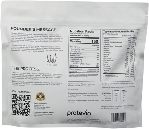 Single Cell Protein Powder - Unflavored, Vegan Complete Protein, Allergen Free, Soy Free, Gluten Free, Keto, Non GMO