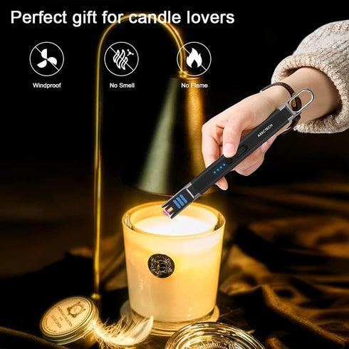 ARECTECH Electric Lighter, Candle Lighter, Rechargeable USB Lighter, Long Gill Lighter for Candle Cooking Camping BBQs