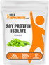 BulkSupplements.com Soy Protein Isolate Powder, Vegan, Unflavored, Gluten Free, 500g (1.1 lbs)