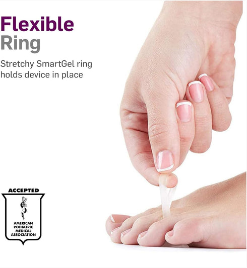 NatraCure Gel Hammer Toe Crest Pads (Left/Right) - 2 Pairs Straightening Cushion for Mallet and Overlapping Toes