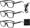 Suertree 3 Pack Reading Glasses for Men Women UV Ray Anti Glare Spring Hinge Readers Aid