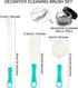 3 Pieces Flexible Wine Cleaning Brush with Stainless Steel Decanter Balls, Multi-Function Household Cleaning Tools