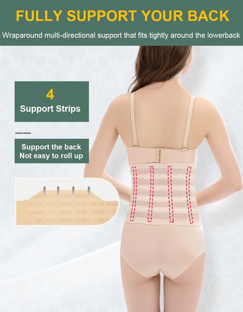 SUJAYU Belly Band Postpartum Belly Wrap, Breathable Abdominal Binder Post Surgery, Adjustable Waist Trainer for Women