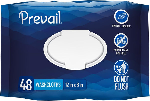Prevail Soft Pack Adult Washcloths, Unisex Adult Incontinence Disposable Wipes for Men