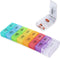 Yurkim Mini 7-Day AM PM Pill Organizer with Pill Cutter, Detachable Daily Pods,